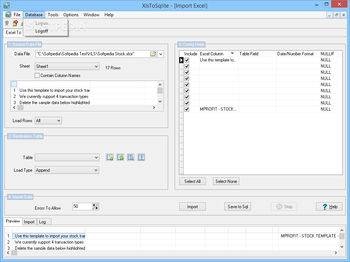 XlsToSqlite screenshot 3