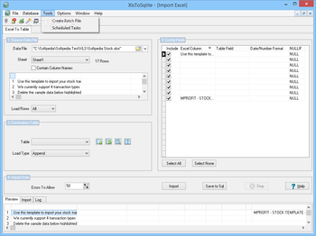 XlsToSqlite screenshot 4