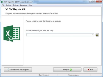 XLSX Repair Kit screenshot