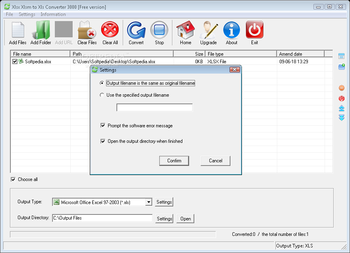 Xlsx Xlsm to Xls Converter 3000 screenshot 2