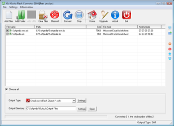 Xls/Xlsx to Flash Converter 3000 screenshot