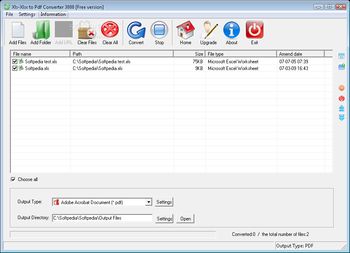 Xls/Xlsx to Pdf Converter 3000 screenshot