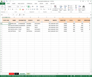 XLTOOL - Salary Slip Printing & eMail Software screenshot 2