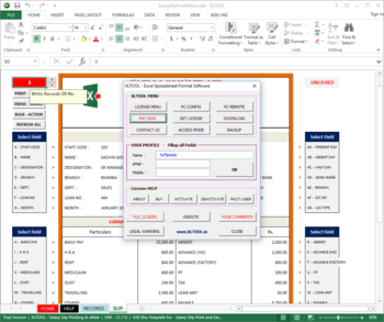 XLTOOL - Salary Slip Printing & eMail Software screenshot 4
