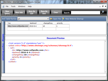 Xml Editor screenshot