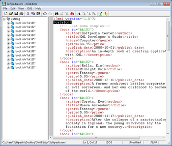 XML Editor screenshot