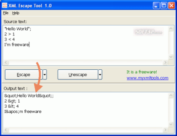 XML Escape Tool screenshot 2