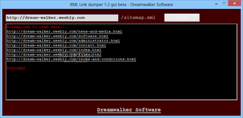 XML Link dumper screenshot