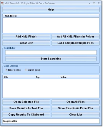 XML Search In Multiple Files At Once Software screenshot