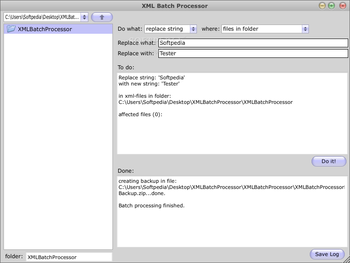 XMLBatchProcessor screenshot