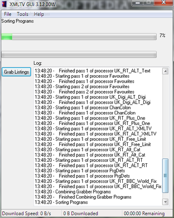XMLTV GUI screenshot