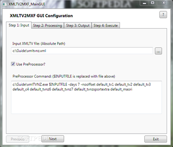 XMLTV2MXF screenshot