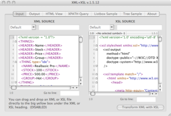 XML+XSL screenshot