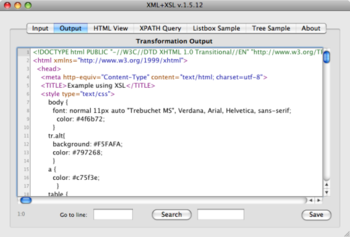 XML+XSL screenshot 2
