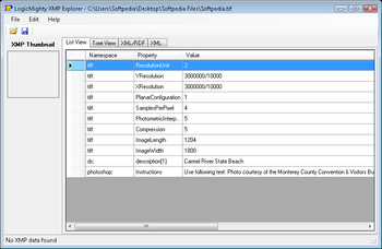 Xmp Explorer screenshot