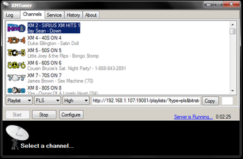 XMTuner screenshot