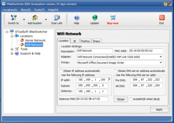 XNetSwitcher screenshot