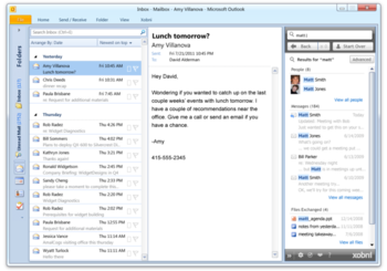 Xobni screenshot 2
