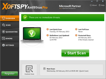 XoftSpy AntiVirus Pro screenshot