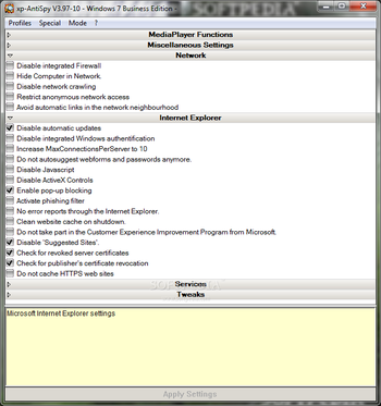 XP-Antispy Portable screenshot 3