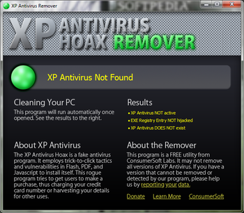 XP Antivirus Remover screenshot