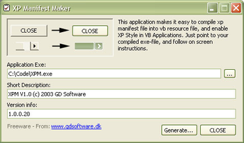 XP Manifest screenshot
