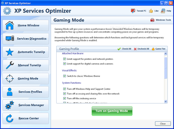 XP Services Optimizer screenshot 5