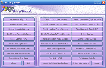 XP Tinny Tweak screenshot