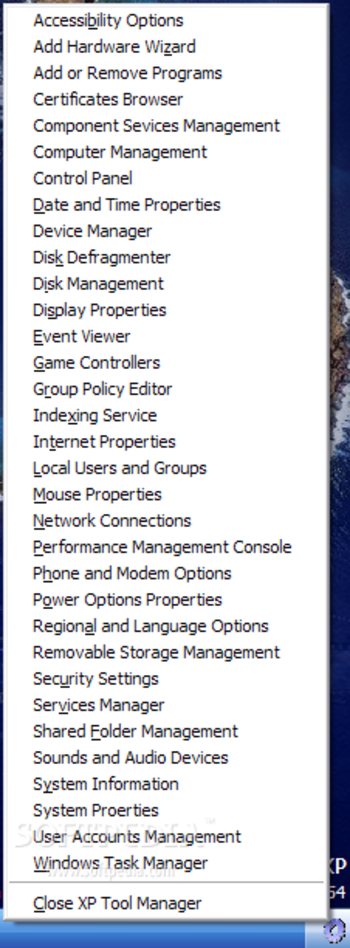 XP Tool Manager screenshot 2