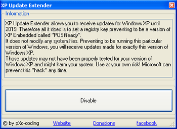 XP Update Extender screenshot