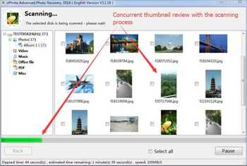 xPhoto Advanced Photo Recovery 2014 screenshot