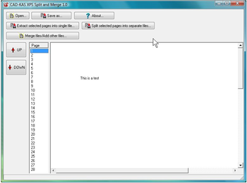 XPS Split and Merge screenshot