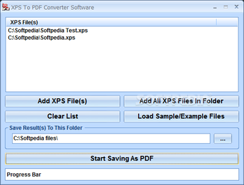 XPS To PDF Converter Software screenshot