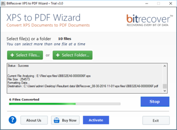 XPS to PDF Wizard screenshot 2