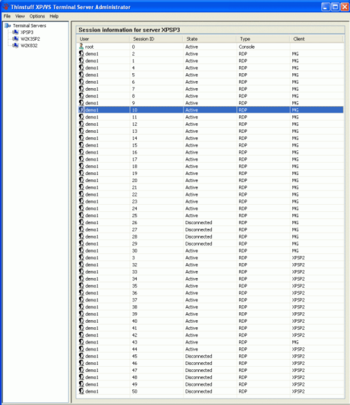 XP/VS Terminal Server screenshot