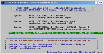XSET screenshot