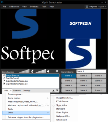 XSplit Broadcaster screenshot