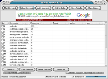 Xtreme Keyword Tool screenshot