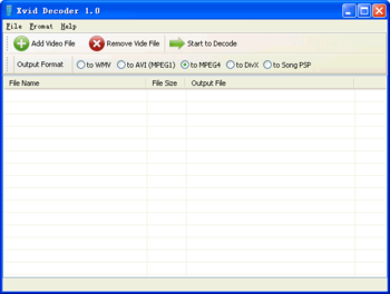 Xvid Decoder screenshot