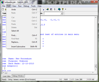 YabEdit 2005 screenshot 5