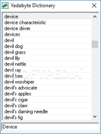 Yadabyte Dictionary screenshot