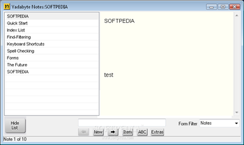 Yadabyte Notes screenshot
