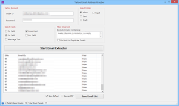 Yahoo Email Address Grabber screenshot