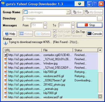 Yahoo Group and Files Downloader screenshot 2