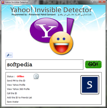 Yahoo Invisible Detector screenshot