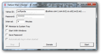 Yahoo! Mail Checker screenshot