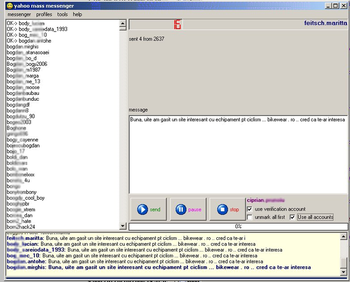 Yahoo Mass Messenger screenshot