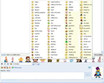 Yahoo! Messenger 6.0 - 8.0 Beta All 88 Emoticons Chooser screenshot