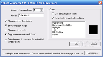 Yahoo! Messenger 6.0 - 8.0 Beta All 88 Emoticons Chooser screenshot 2