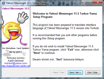 Yahoo Messenger Turkce Yama screenshot 3